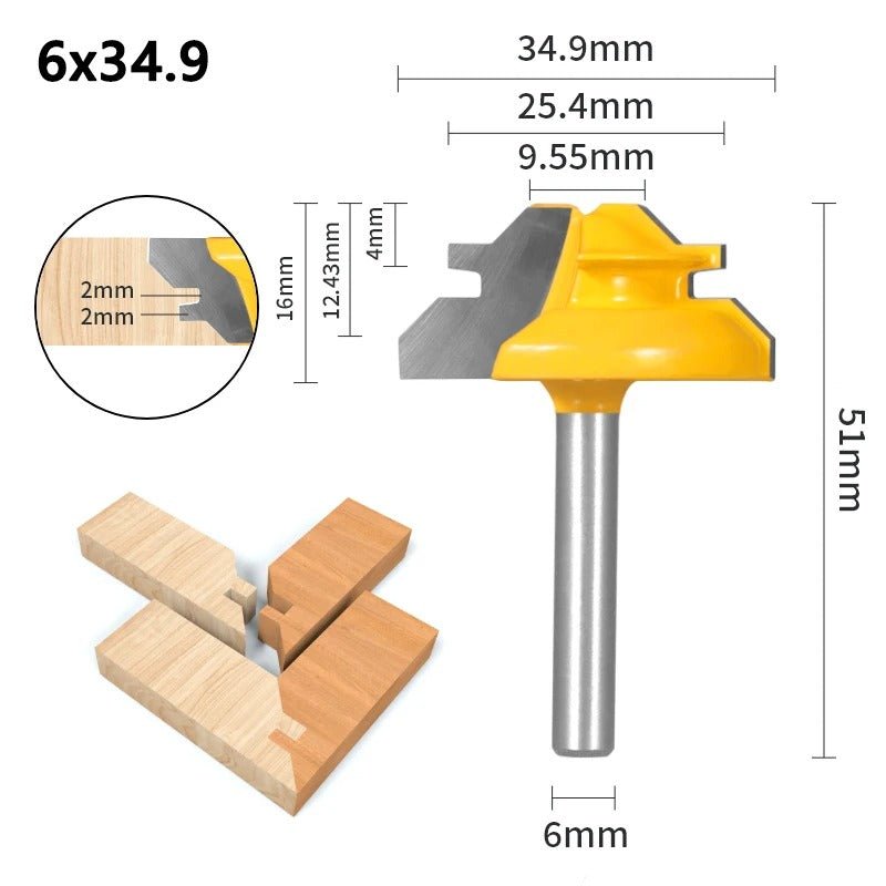 Fraise à bois - Rainurer verrouillage 45° - Reno Gadget