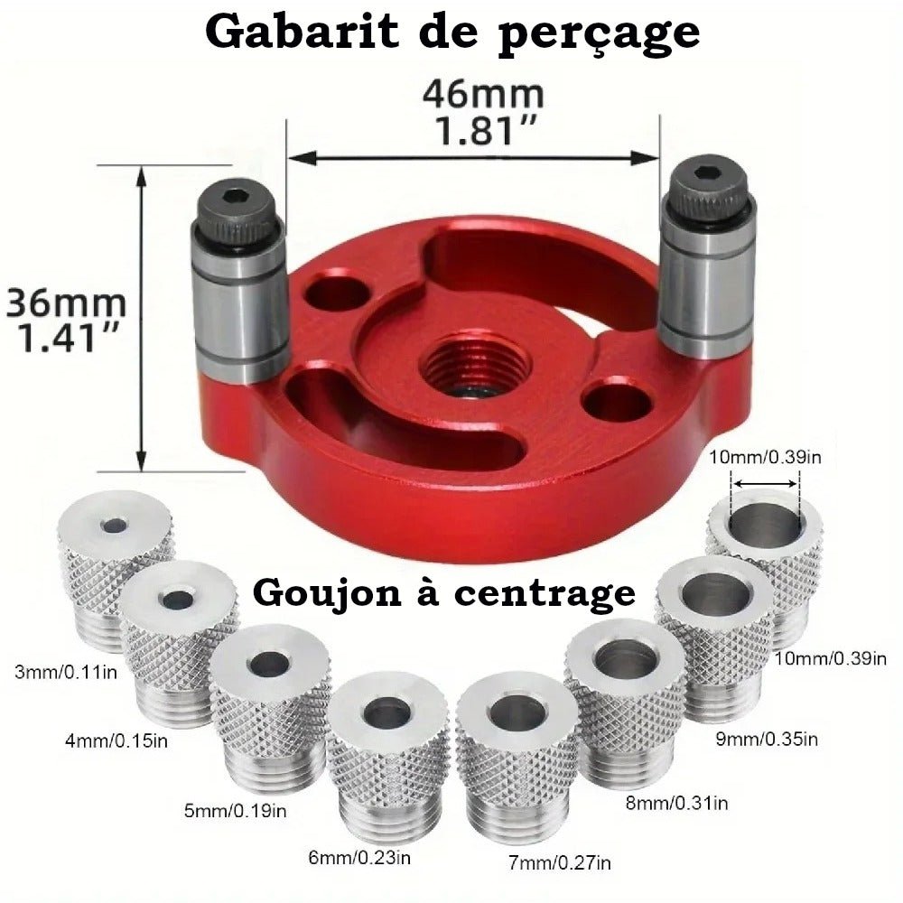 Gabarit de perçage - Goujon à centrage - Reno Gadget